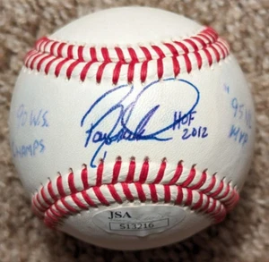 Barry Larkin AUTOGRAPH ROLB (sweet spot) w/ inscriptons (JSA Cert) (FREE S/H) - Picture 1 of 5