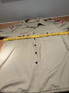 Boy Scouts of America Uniform Button Up Shirt Embroidered Patched Adult MEDIUM - Picture 1 of 6