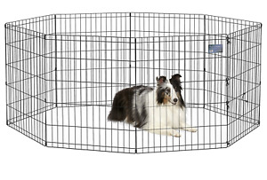 Pet Exercise Pen Playpen Cage Kennel Dog Rabbit Fence Train Puppy Crate Bed Yard