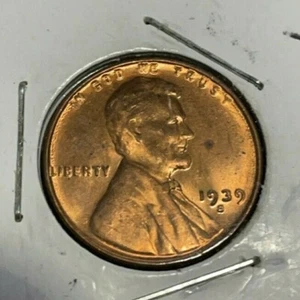 1939-S D/D Lincoln Wheat Cent "In God We Trust" Doubled Error Penny (BU) Red - Picture 1 of 3