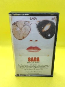 Saga Worlds Apart Cassette Tape 1981 Corcoran Portraits Records CBS - Picture 1 of 7