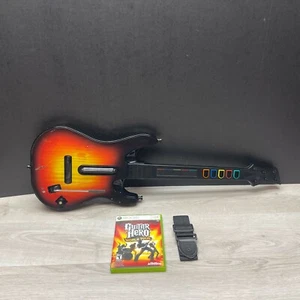 Xbox 360 Guitar Hero World Tour Guitar Sunburst Wireless Bundle w/ Game - Picture 1 of 6