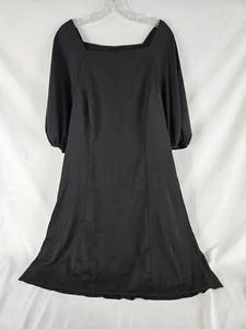 Neu mit Etikett Banana Republic Damen kurzärmliges schwarzes Etuikleid Größe Large gefüttert - Bild 1 von 6