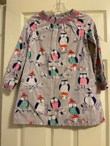 Mini Boden Owl Dress Girls Size 9/10 - Picture 1 of 3