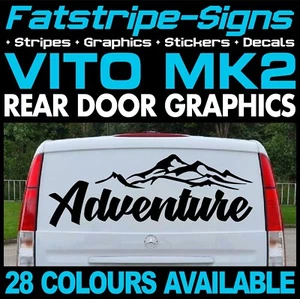 to fit MERCEDES VITO ADVENTURE MOUNTAINS STICKERS GRAPHICS CAMPER VAN MOTORHOME - Picture 1 of 2