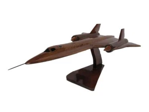 USAF Fuerza Aérea Lockheed SR-71 Blackbird Skunk Works Modelo de madera de caoba - Imagen 1 de 5