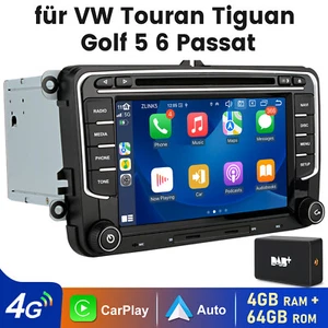 Für VW GOLF 5 6 Touran Polo Carplay Android DVD Autoradio 4G GPS Navi DAB+ 4+64G - Bild 1 von 15