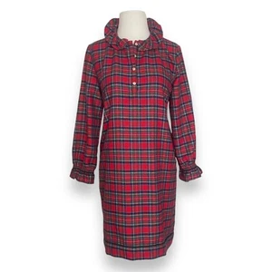 Vineyard Vines Girls Size XL Red Flannel Tartan Plaid Nightgown Sleepwear Lounge - Picture 1 of 13