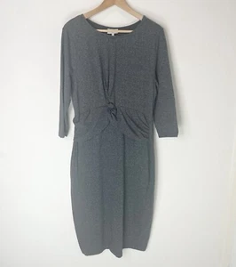 Seed Heritage Womens Size L Dress Grey Midi Long Sleeve Jersey Stretch Dress - Picture 1 of 7