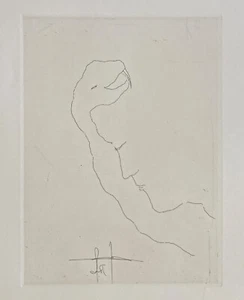 Jonas Hafner Grafik Selbst Schlange Radierung signiert - Bild 1 von 7