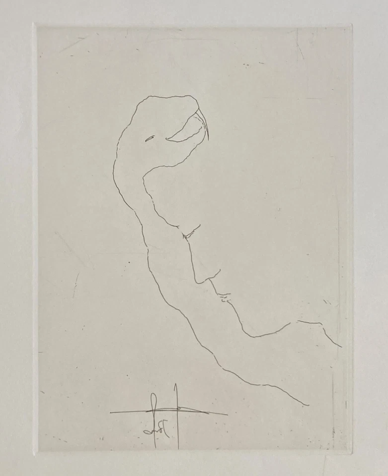 Jonas Hafner Grafik Selbst Schlange Radierung signiert - Bild 1 von 4