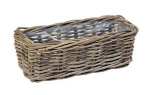 Aktion!! Blumenkasten 40 cm aus Rattan - kein Kunststoff Pflanzkorb Garten Weide - Bild 1 von 1