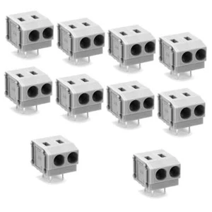 10x WAGO 235-402 Leiterplattenklemme PUSH WIRE®, RM5/5,08, grau, 2-polig - Bild 1 von 3