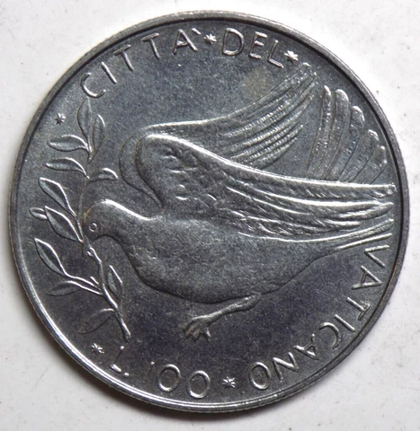 Vatican 1974 100 Lire Coin Cover
