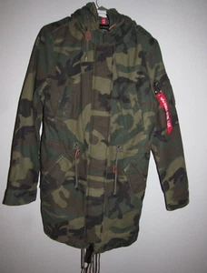 Alpha Industries Camouflage Womens Meri Fishtail Field Jacket Coat Size S / P - Picture 1 of 12