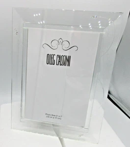 OLEG CASSINI PICTURE FRAME CUT CRYSTAL & BLING 5" BY 7" NOS IN BOX - Picture 1 of 10