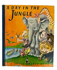 LITTLE GOLDEN BOOK Ein Tag im Dschungel 1943 Lowrey/Tibor Gergely Simon Schuster - Bild 1 von 11
