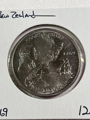 1969 New Zealand 1 Dollar Low Mintage - Image 1 of 4