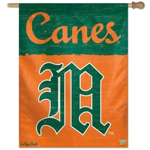 MIAMI HURRICANES VAULT 28"X40" BANNER FLAG NEW WINCRAFT ๐ - Picture 1 of 1