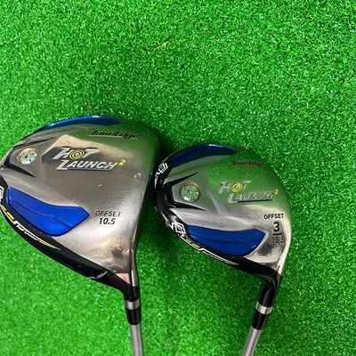 Driver Tour Edge Hot Launch 2 10.5* Fairway 3 conjunto de madeira destro flex regular grafite - Imagem 1 de 4
