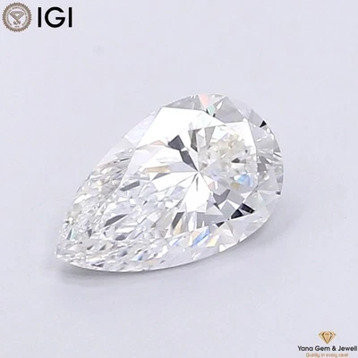D Color VS1 Clarity IGI Certified 2.00 Carat Lab Grown CVD Diamond Pear Shape - Image 1 of 4