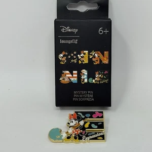 Disney Loungefly Pin Minnie Mouse Buchstaben Serie Blindbox - E - Ausdruck NEU - Bild 1 von 4