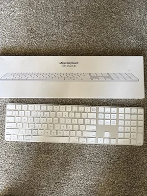 Apple Magic Keyboard with Touch ID and Numeric Keypad for Mac. Lightly used.  - Image 1 of 4