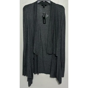 APT.9 graue Strickjacke vorne offen Größe 1X neu mit Etikett - Bild 1 von 7