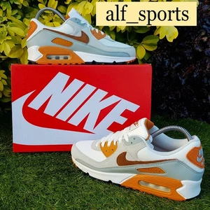 ❤ BNWB & Authentic Nike ® Air Max 90 Trainers in White & British Tan UK Size 11 - Picture 1 of 18