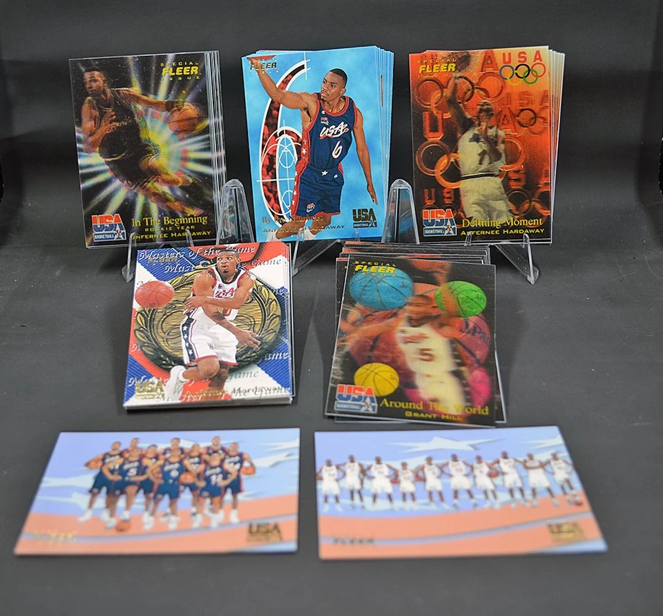 Juego completo de 52 cartas de baloncesto Fleer USA 1996 - EXCELENTE estado Foto 1 de 4