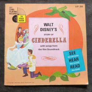 WALT DISNEY'S 1965 Vinyl 33rpm 7-Single Story of CINDERELLA - Imagen 1 de 7