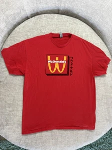 WcDonald's McDonald's Shirt Mens XL Red Japanese Anime Katakana Crew Graphic - Picture 1 of 9