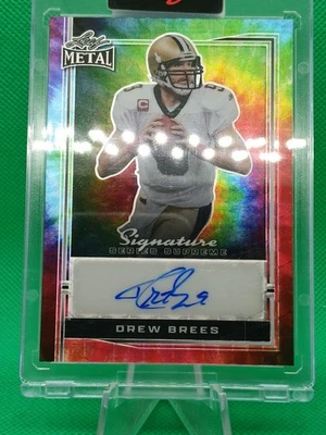 2024 Hoja Metal Signature Series Drew Brees Tie Dye Autógrafo Automático Ssp 1/1  Foto 1 de 4