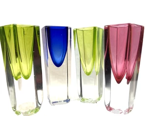 60's 4pc Vintage Murano Sommerso MCM Shot Glasses k Italy Venice, See Pics! - Bild 1 von 17