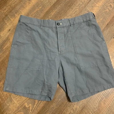 NEW J Crew 8” Camp Shorts Cotton Linen Blend Mens 36 Gray Button Fly - Image 1 of 4