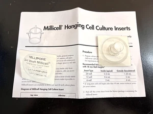 Box of 27 Millipore 24-well MilliCell Hanging Cell Culture Insert 5.0um PET NOS - Picture 1 of 5