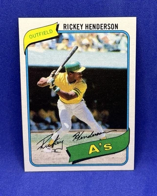 1980 Topps Set-Break #482 Rickey Henderson Rookie RC NR-MINT *auction 3* - Image 1 of 2