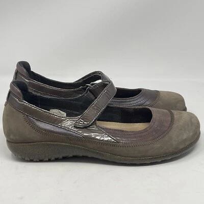 Zapatos Naot Kirei para mujer 11 marrón gamuza charol Mary Jane corcho cómodos Foto 1 de 4