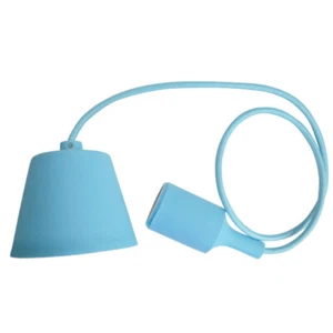 Pendant Holder E27 in Silicone Light Blue - Picture 1 of 1