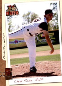 2011 Modesto Nuts Grandstand #23 Chad Rose Pembroke Pines Florida Baseball Card