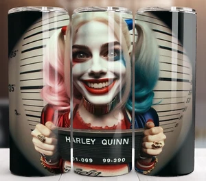 20oz Stainless Steel Tumbler Insulated Travel Mug Harley Quinn Mugshot - Picture 1 of 8