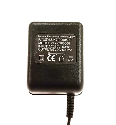 9V 500MA AC/DC LINEAR TRANSFORMER CENTRE NEGATIVE 2.1MM X 5.5MM POWER SUPPLY UK