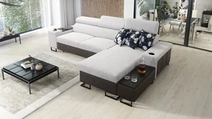 Ecksofa mit Schlaffunktion Melanie I Maxi L-Form Sofa mit Bettkasten Modern 26 - Bild 1 von 26