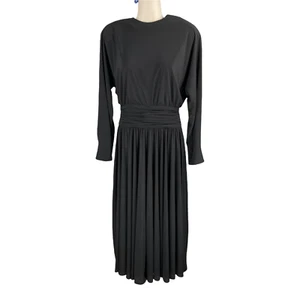 Mujer Talla 6 Vestido Negro Mangas Largas Calce Elastizado Vestido Ocasión por Liz Claiborne - Imagen 1 de 12