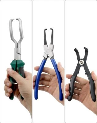 3pcs Fuel Line Pliers Set,80° Disconnect&Hose Clamp Tools,Storage Case Included - image 1 of 4