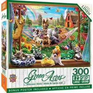 Master Pieces Green Acres "Afternoon Siesta" 300 Piece Ez Grip Jigsaw Puzzle - Picture 1 of 3