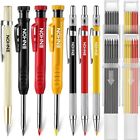 Mechanical Carpenter Pencils Set with Marker Refills and Carbide Scriber, Solid