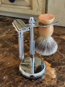 Deluxe Chrom Rasierer und Pinsel Halter Ständer - Bild 1 von 1