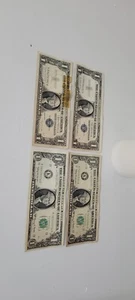 Lot Of 4 - One Dollar Bills - (2) 1957 & (2) 1963 In Decant Condition  - Picture 1 of 12