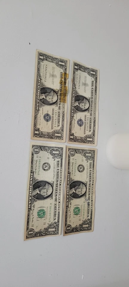 Lot Of 4 - One Dollar Bills - (2) 1957 & (2) 1963 In Decant Condition  - Image 1 of 4